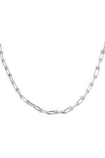 Silver / Necklace linked chain Silver Stainless Steel Picture2
