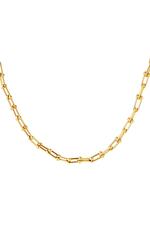Gold / Necklace linked chain Gold Stainless Steel 
