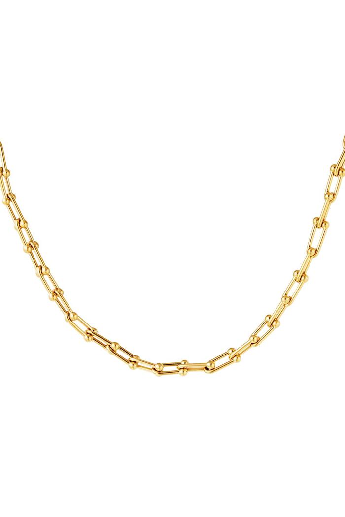 Necklace linked chain Gold Stainless Steel 