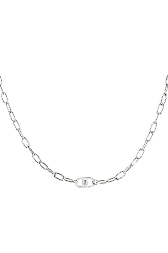Necklace Good Luck Silver Stainless Steel 