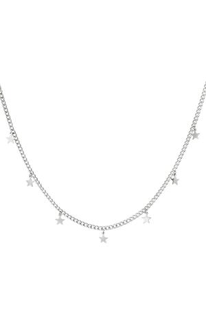 Necklace little stars Silver Stainless Steel h5 