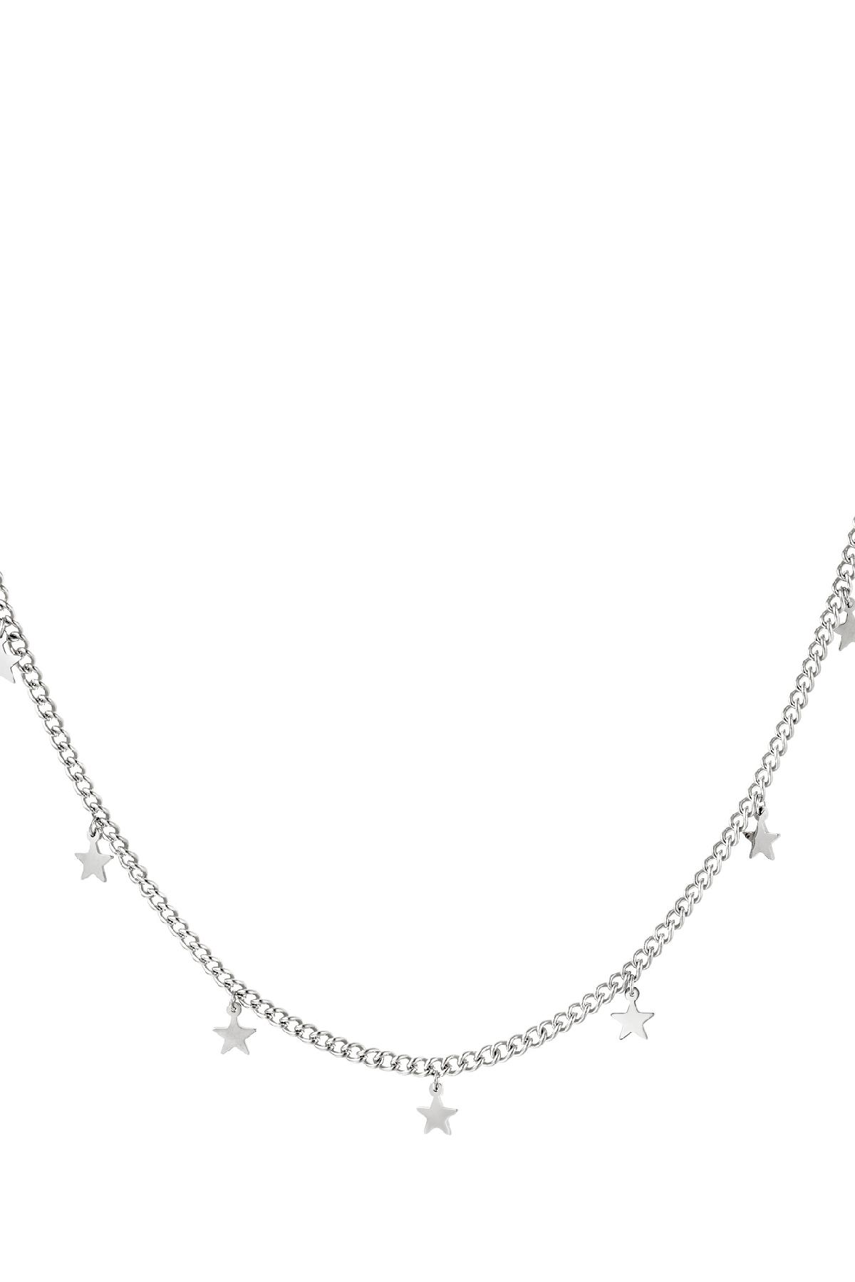 Necklace little stars Silver Stainless Steel Picture4