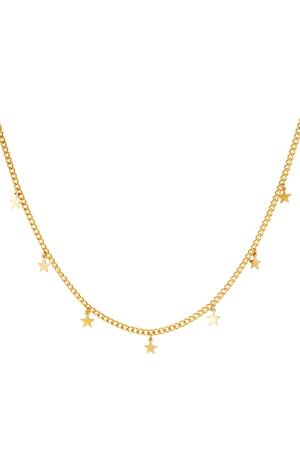 Necklace little stars Gold Stainless Steel h5 