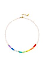 Multi / Necklace rainbow colors Multi Pearls 