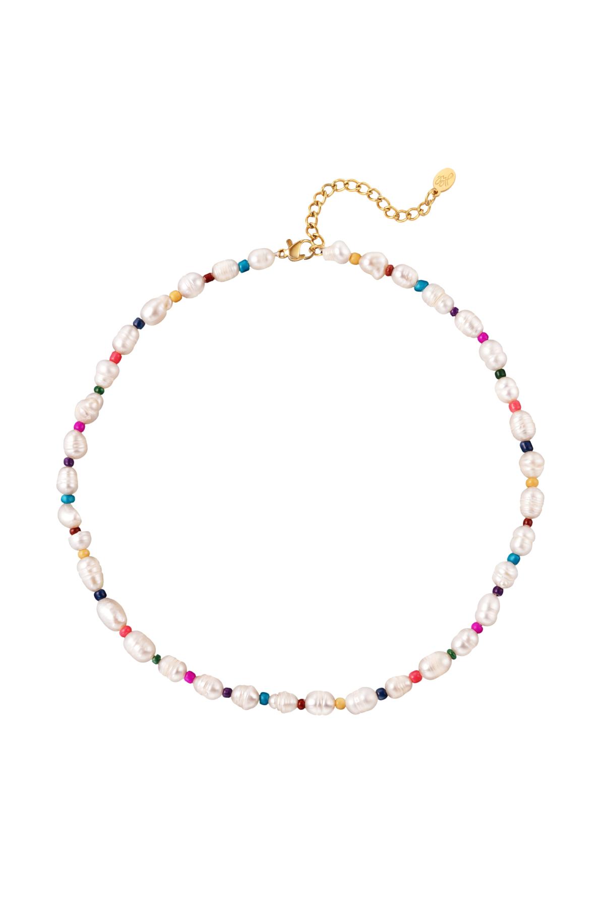 Collier perles et perles Multicouleur h5 