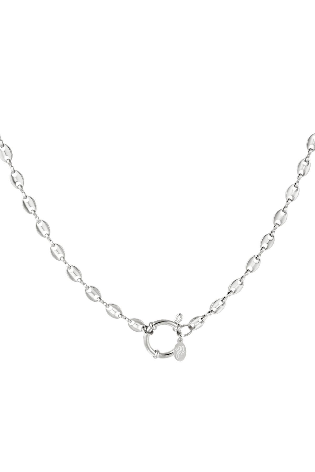 Halskette mit Kette aus Edelstahl Silber