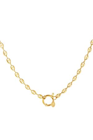 Halskette mit Kette aus Edelstahl Gold h5 