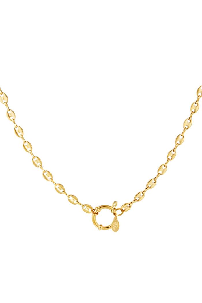 Halskette mit Kette aus Edelstahl Gold 