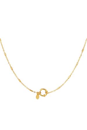 Stainless steel necklace Gold h5 