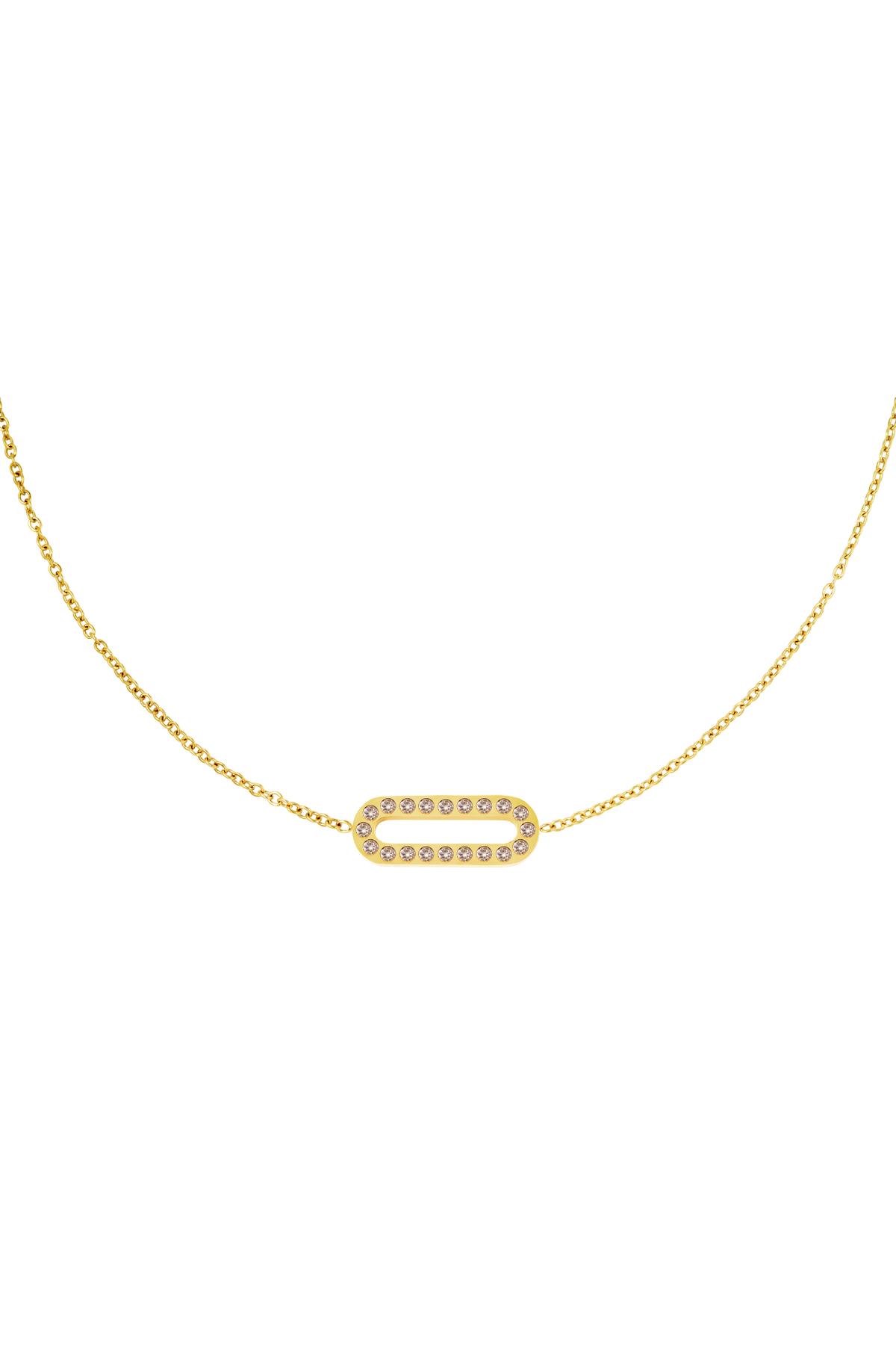 Stainless steel necklace Gold h5 