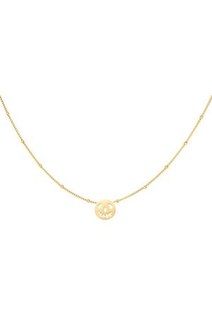 Stainless steel necklace round pumpkin Gold h5 