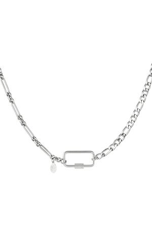 Stainless steel necklace Silver h5 
