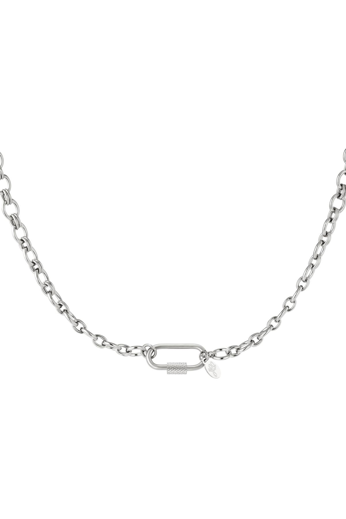 Halskette aus Edelstahl Silber