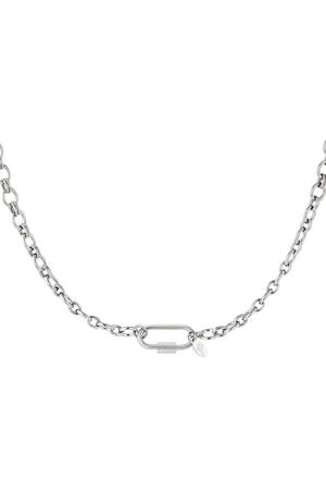 Stainless steel necklace  Silver h5 