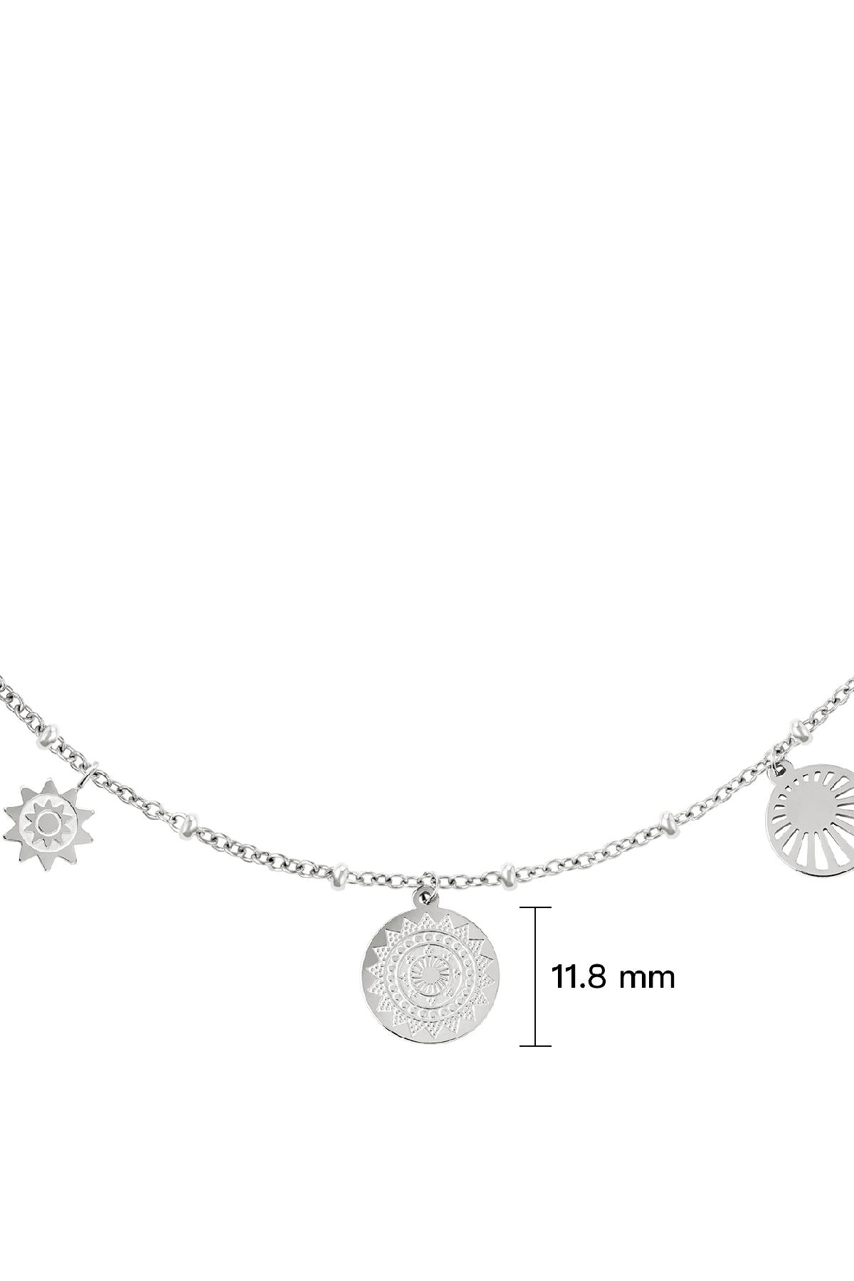 Collana sole Silver Stainless Steel Immagine2