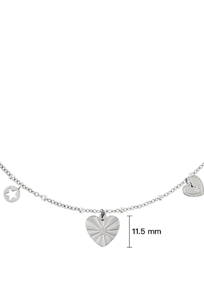 Stainless steel necklace hearts Silver Picture3