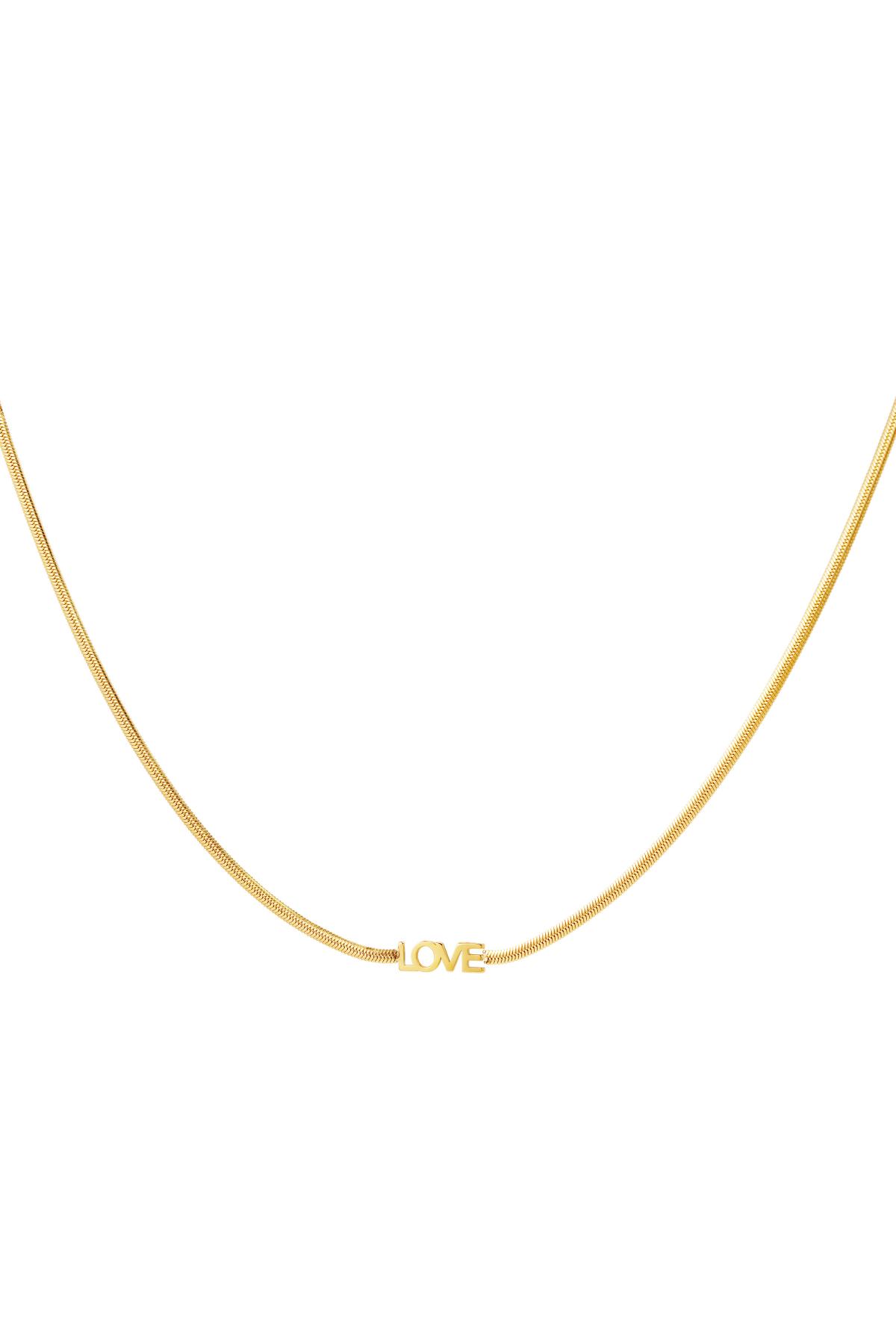 Collier lettres d'amour Or Acier inoxydable