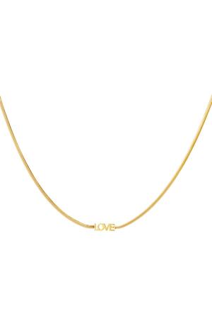 Collier lettres d'amour Or Acier inoxydable h5 