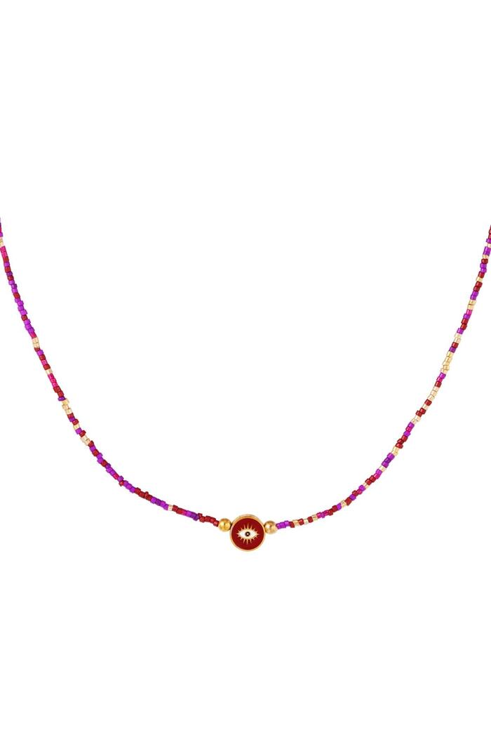 Necklace spiritual eye Burgundy Glass 