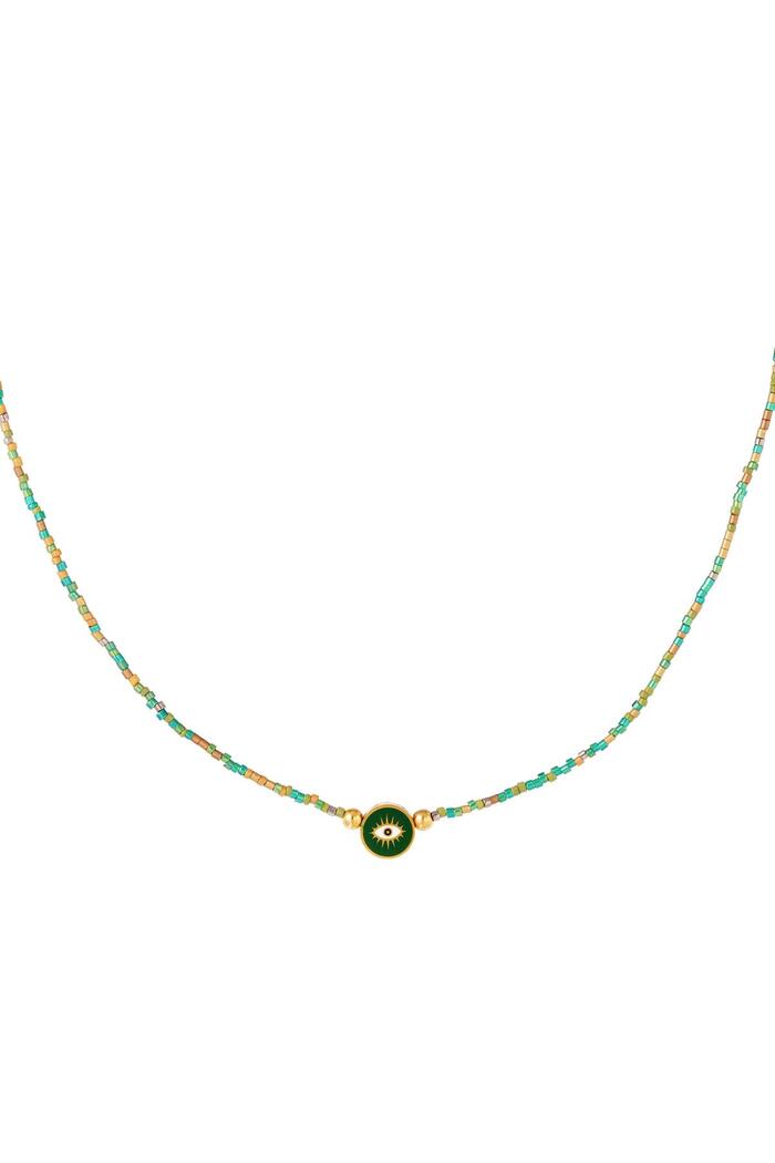 Necklace spiritual eye Green Glass 