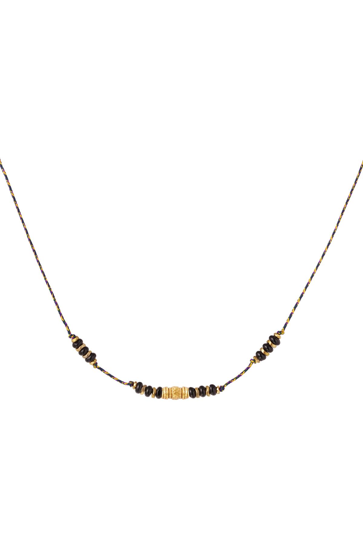 Necklace natural stones Black 2