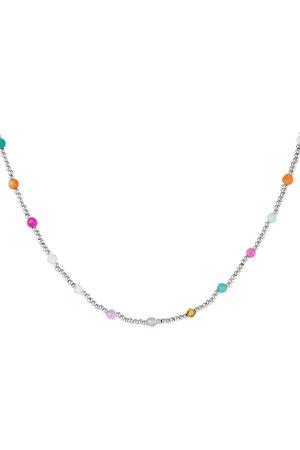 Beaded necklace Silver Stainless Steel h5 