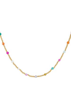 Beaded necklace Gold Stainless Steel h5 