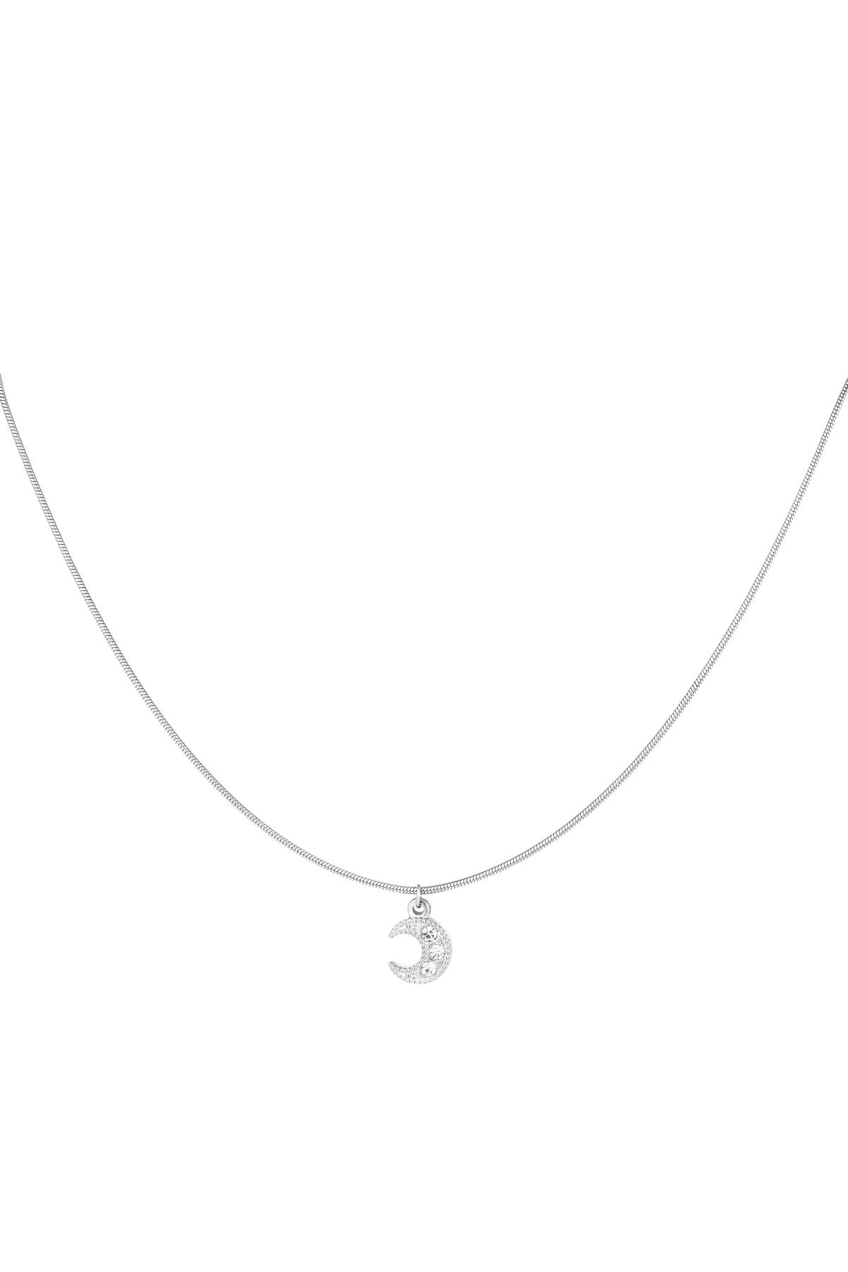 Necklace moon shine Silver Stainless Steel