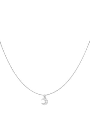 Necklace moon shine Silver Stainless Steel h5 