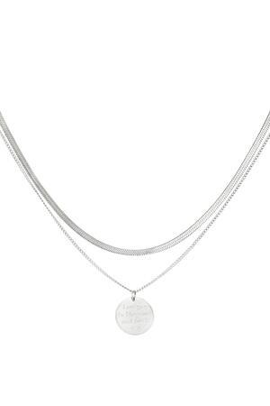 Stainless steel necklace Silver h5 