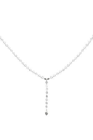 Stainless steel Y-chain necklace Silver h5 