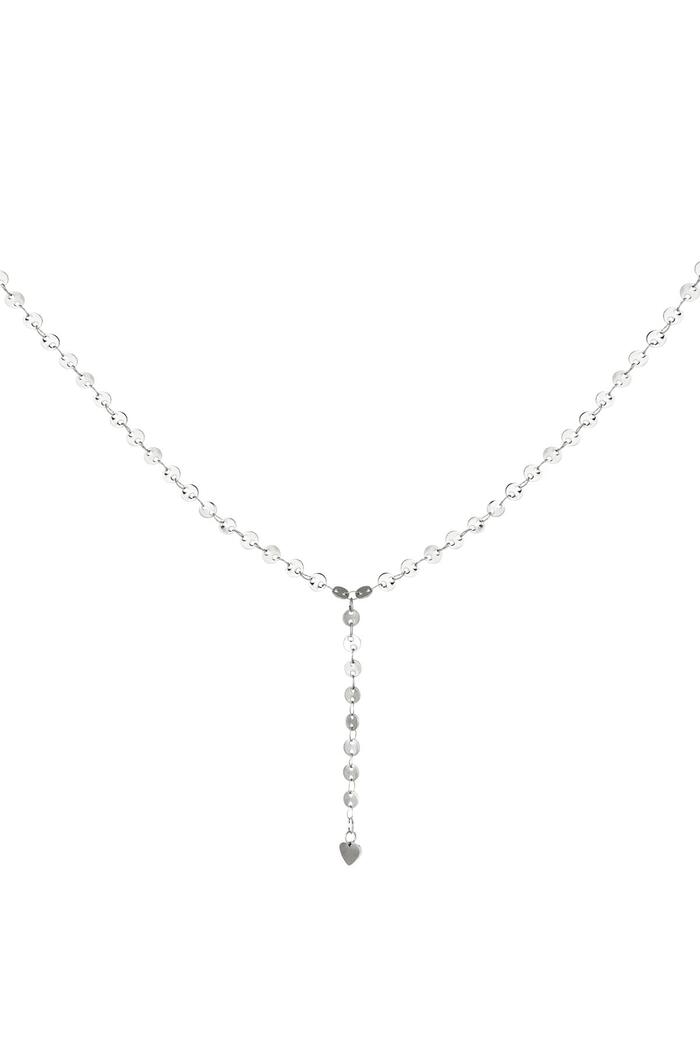 Stainless steel Y-chain necklace Silver 