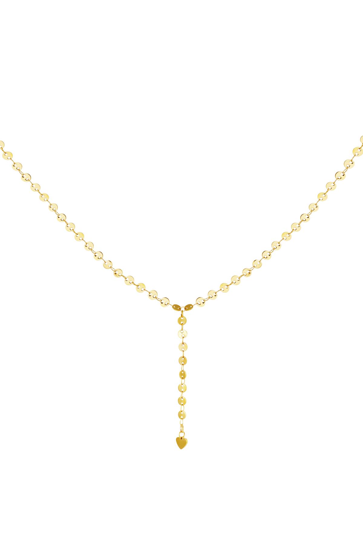 Stainless steel Y-chain necklace Gold color