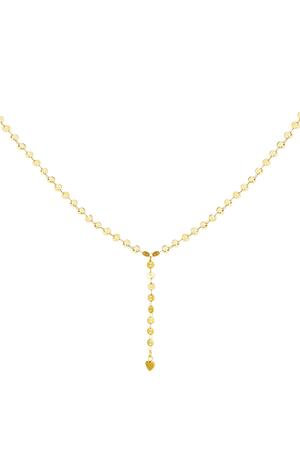 Y-Halskette aus Edelstahl Gold h5 