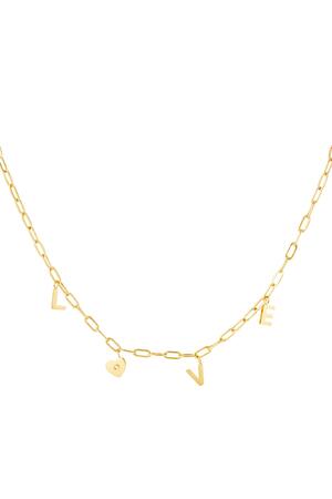 Collana Cuore d'Amore Gold Stainless Steel h5 