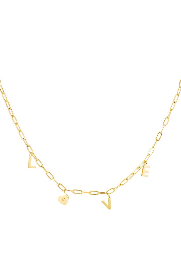 Collana Cuore d'Amore Gold Stainless Steel 