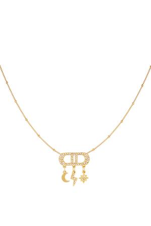 Necklace Good Life Dangles Gold Stainless Steel h5 