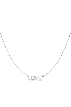 Stainless steel necklace love Silver h5 