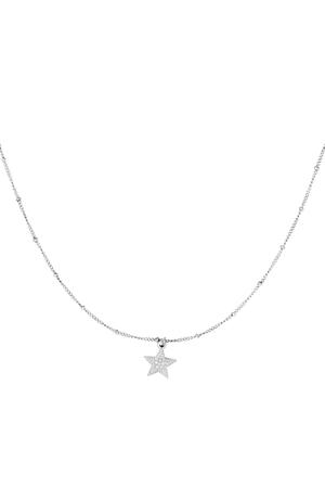 Stainless steel necklace starry night Silver h5 