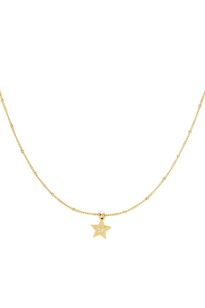 Stainless steel necklace starry night Gold 