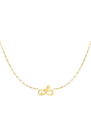 Necklace infinity Gold Stainless Steel h5 