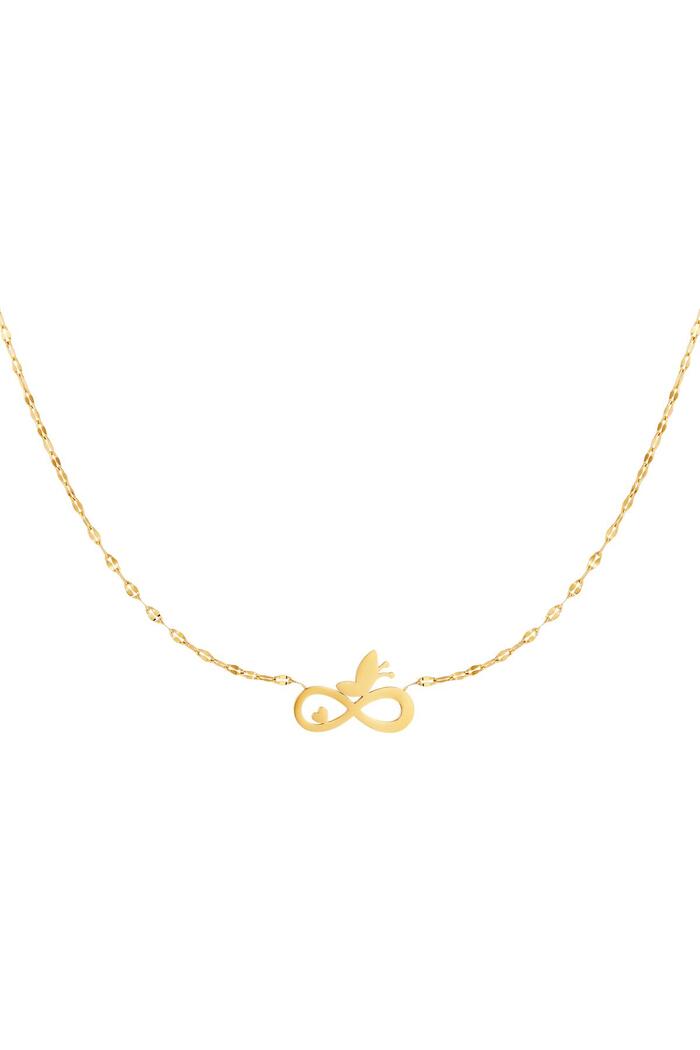 Necklace infinity Gold Stainless Steel 