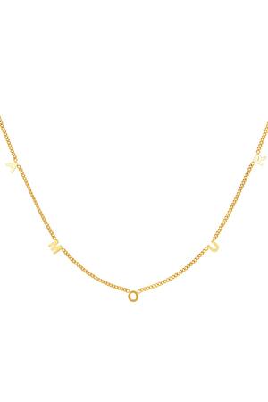 Necklace Amour Gold Stainless Steel h5 