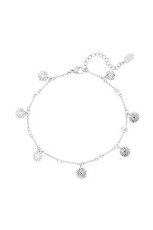 Stainless steel anklet circle Silver h5 