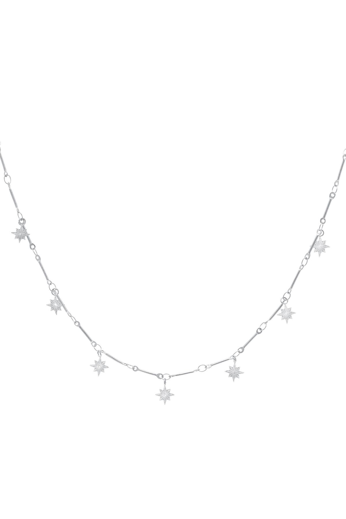 Necklace North Star Silver Stainless Steel h5 