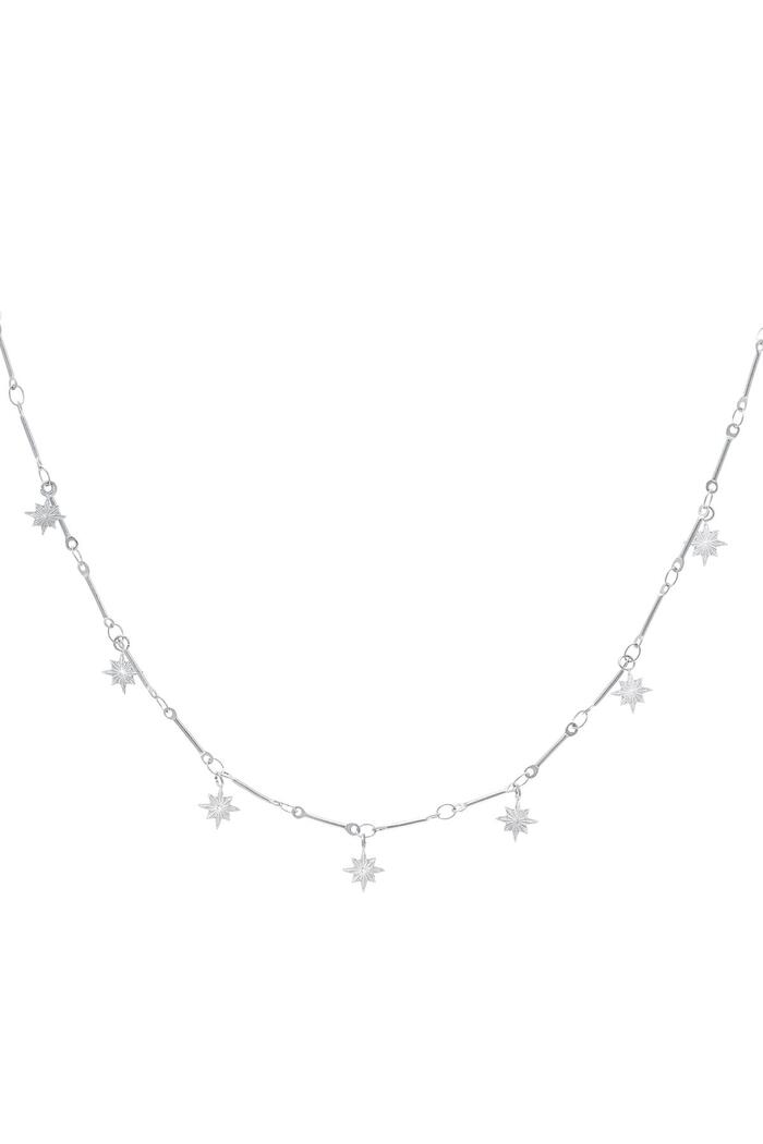 Necklace North Star Silver Stainless Steel 