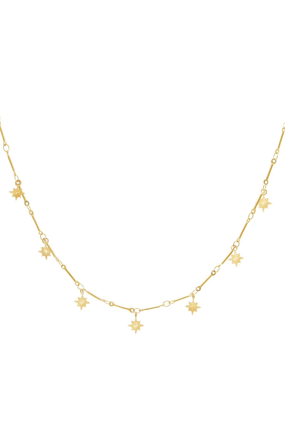 Necklace North Star Gold Color Stainless Steel