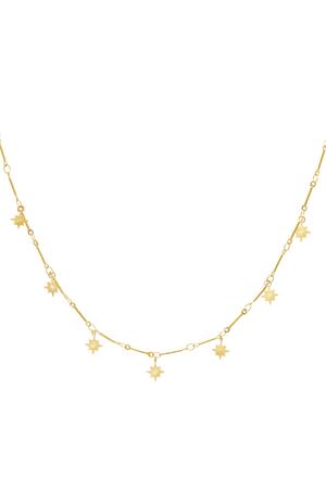 Necklace North Star Gold Stainless Steel h5 
