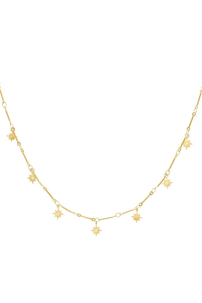 Necklace North Star Gold Stainless Steel 