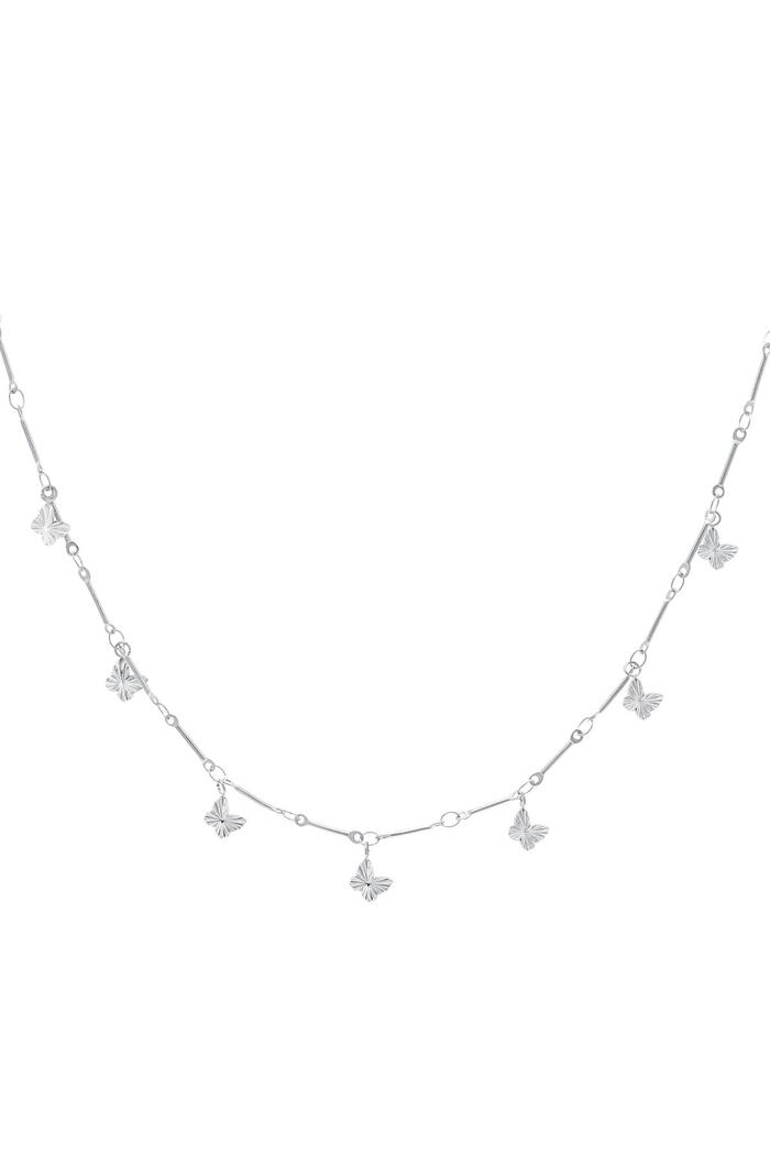 Necklace butterfly Silver Stainless Steel 